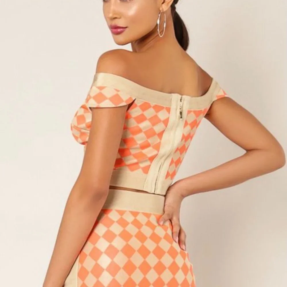 Checkered Past Mini Skirt 2pc Set - Picture 4 of 6